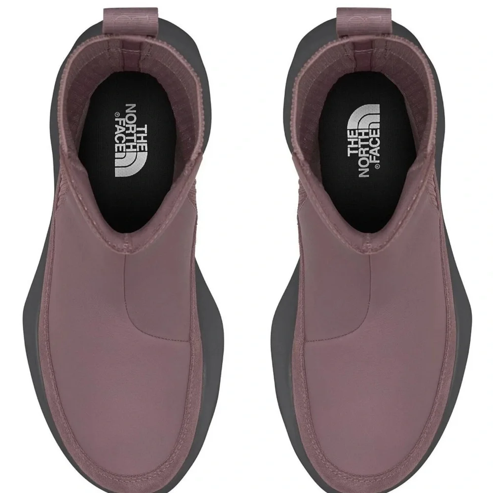NEW The North Face Women's Halseigh Knit Waterproof Snow Boots Light Mauve - Picture 2 of 9